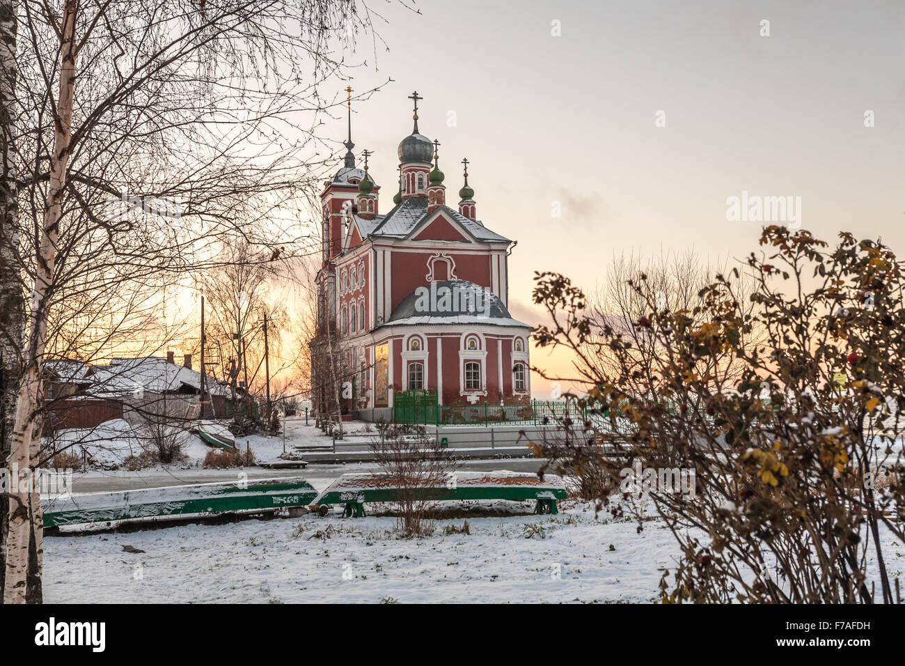 Pereslawl-Salesskij, Russland-26. November 2015: Sorokosvyatsky Kirche der vierzig Märtyrer Sevastiysky 1775-Jahr. Blick von der Nr. Stockfoto