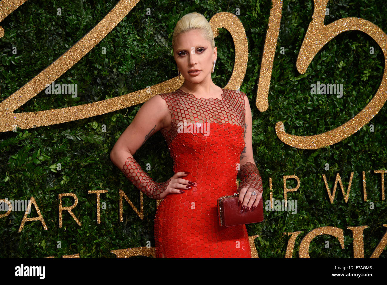 Lady Gaga bei den British Fashion Awards 2015 in London Stockfoto