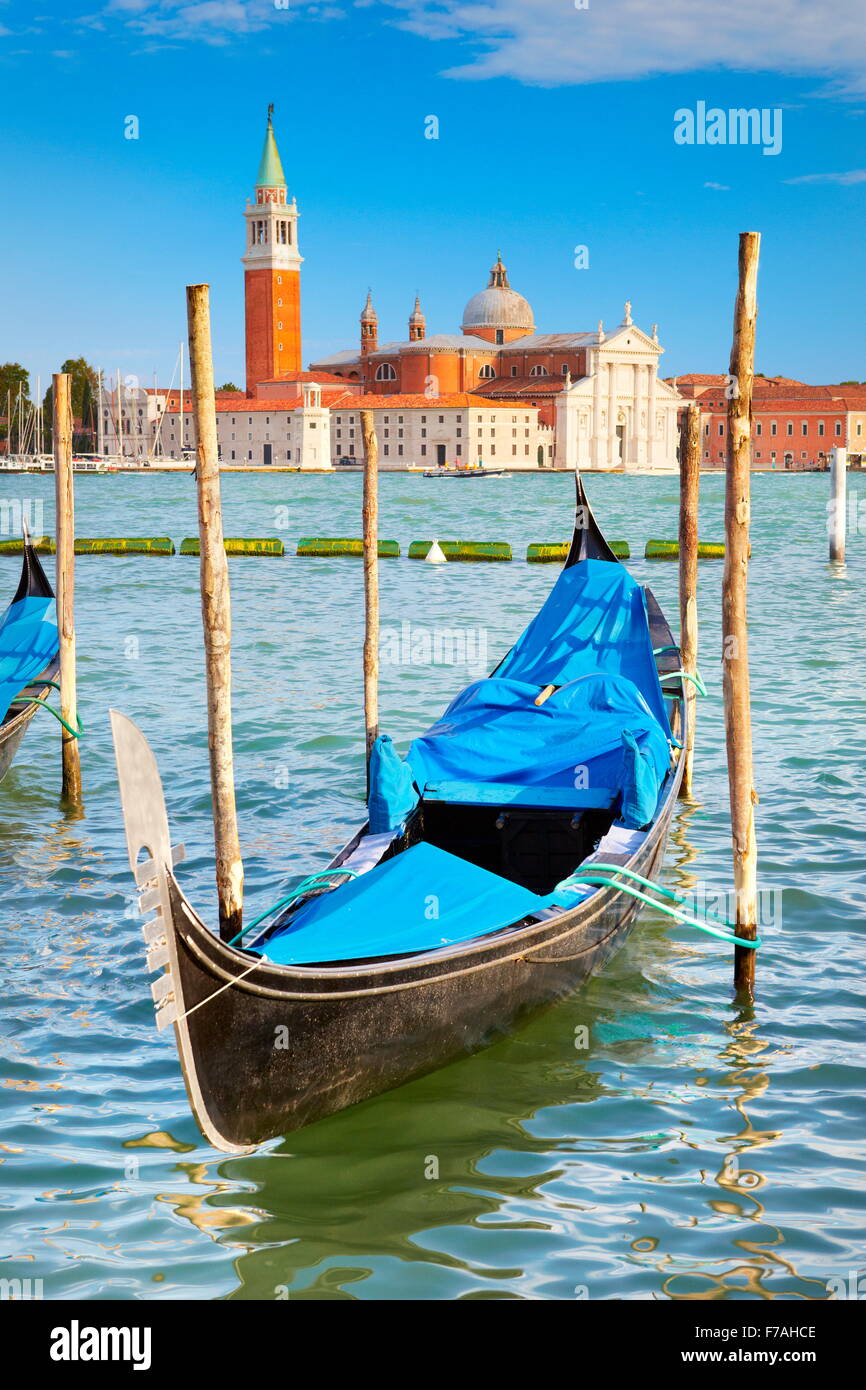 Venedig - Gondel auf dem Canal Grande, die Lagune von Venedig, Italien Stockfoto