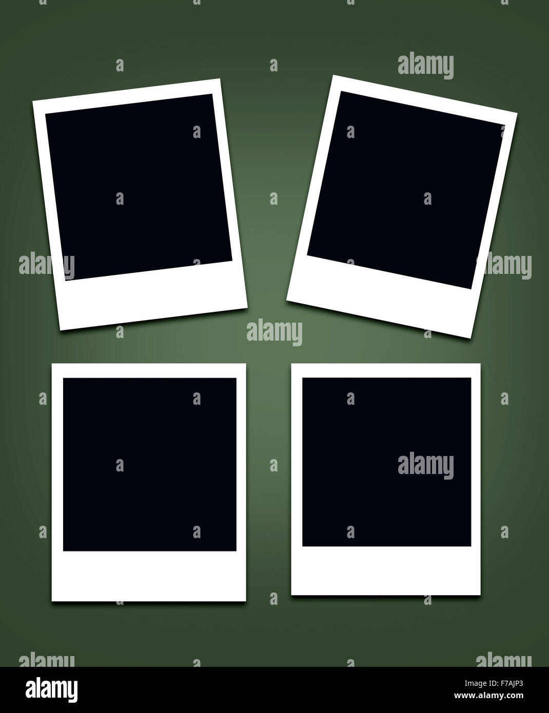 Polaroid-Foto-Rahmen, benutzerdefinierte Hintergrundfarbe (leeren Raum, um ein Bild zu platzieren) Stockfoto