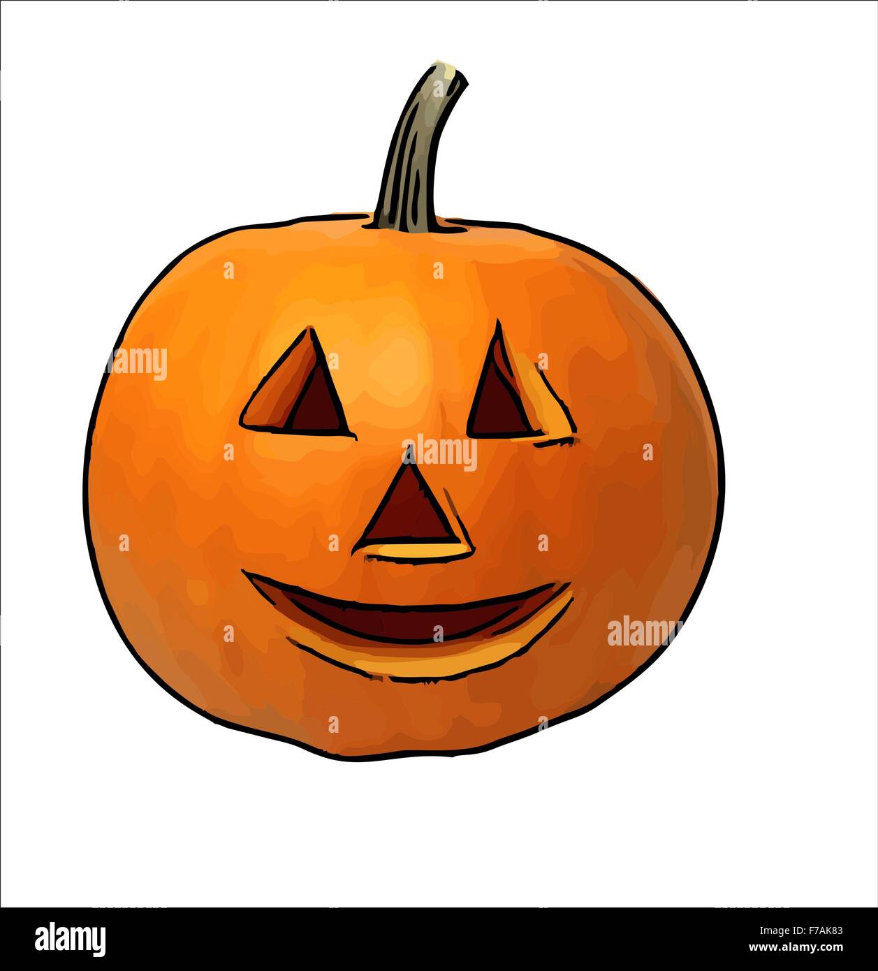 Halloween Kürbis - Kinder zeichnen Halloween Kürbisse Stockfoto