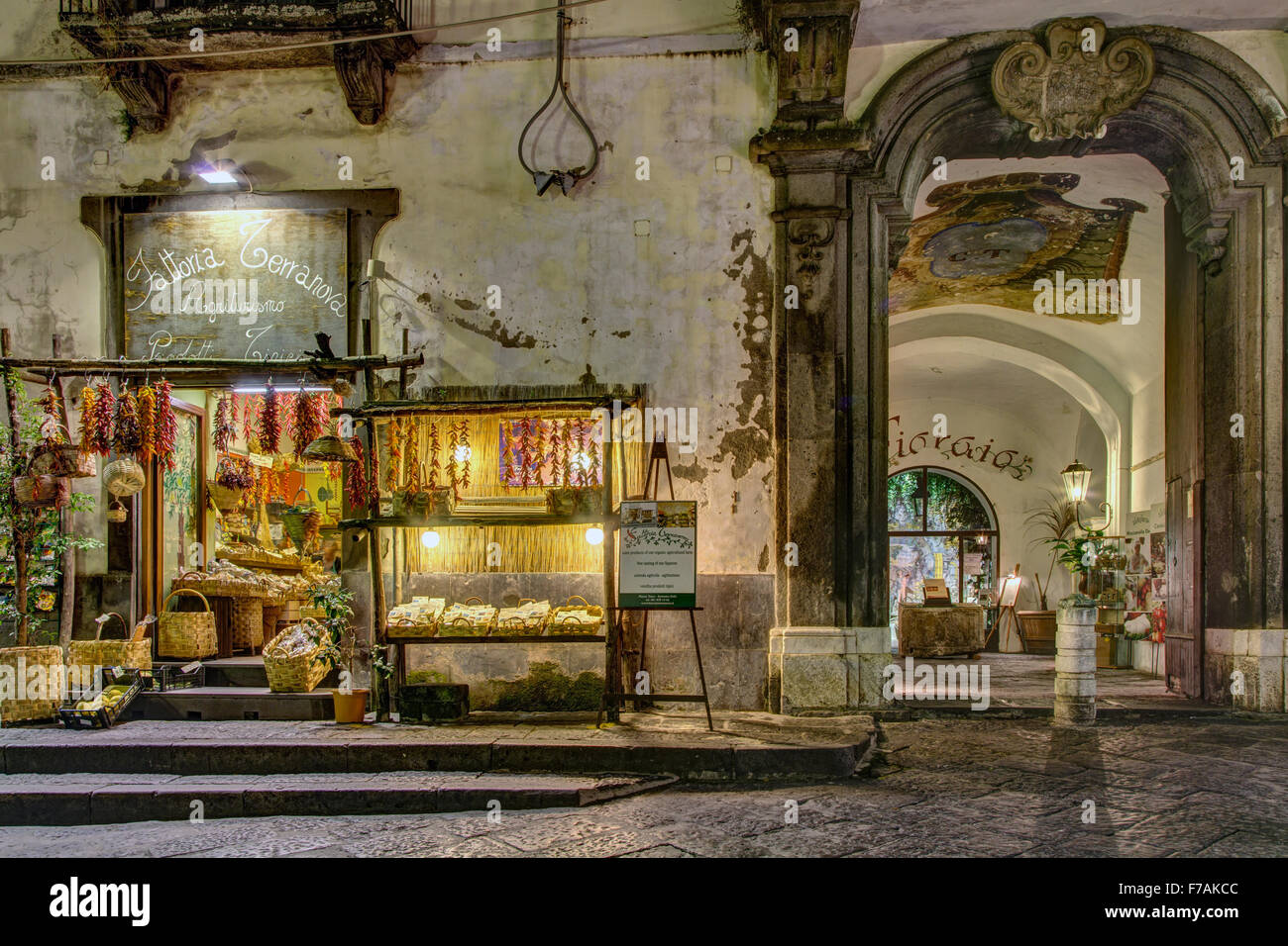 Store Front Sorrent Italien Stockfoto