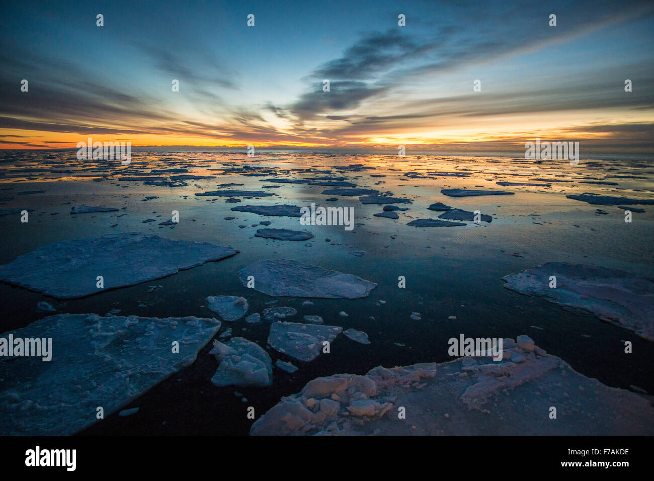 Ins Eis Stockfoto