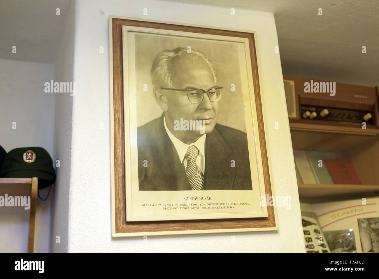 Tschechoslowakei Kommunist. Porträt von Gustav Husak, dem letzten kommunistischen Präsidenten (1975-1989) Stockfoto
