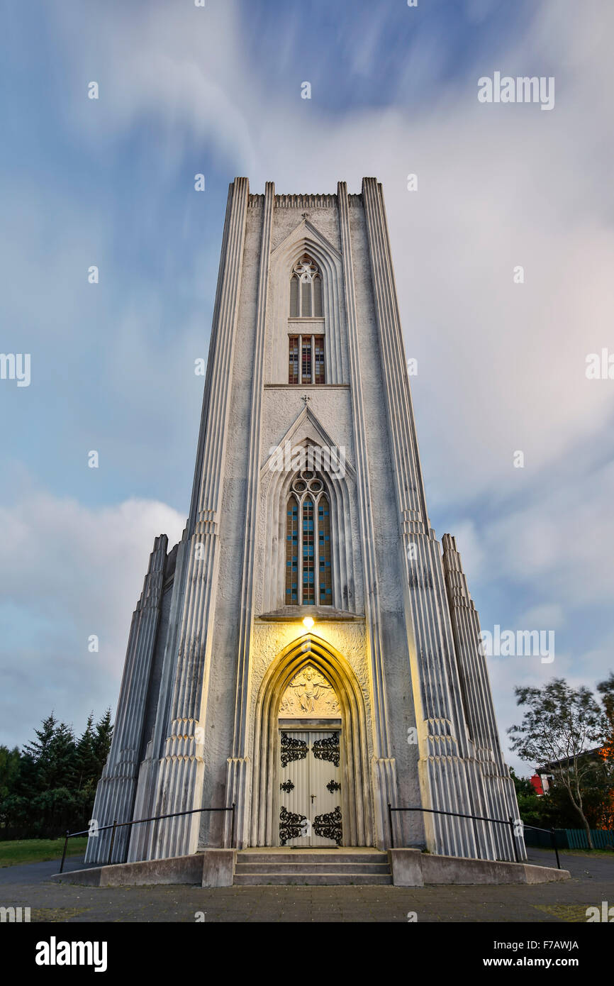 Römisch-katholische Kathedrale von Christus dem König, Reykjavik, Island Stockfoto