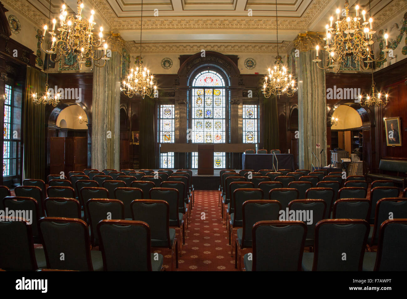 Der Aufenthaltsraum in der Law Society, Chancery Lane, London Stockfoto