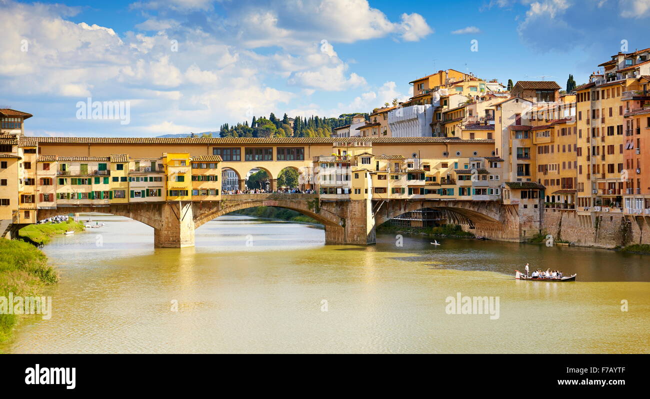 Florenz, Toskana, Italien - Bungy Ponte Vecchio Stockfoto