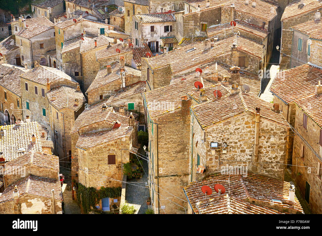 Sorano, Toskana, Italien Stockfoto