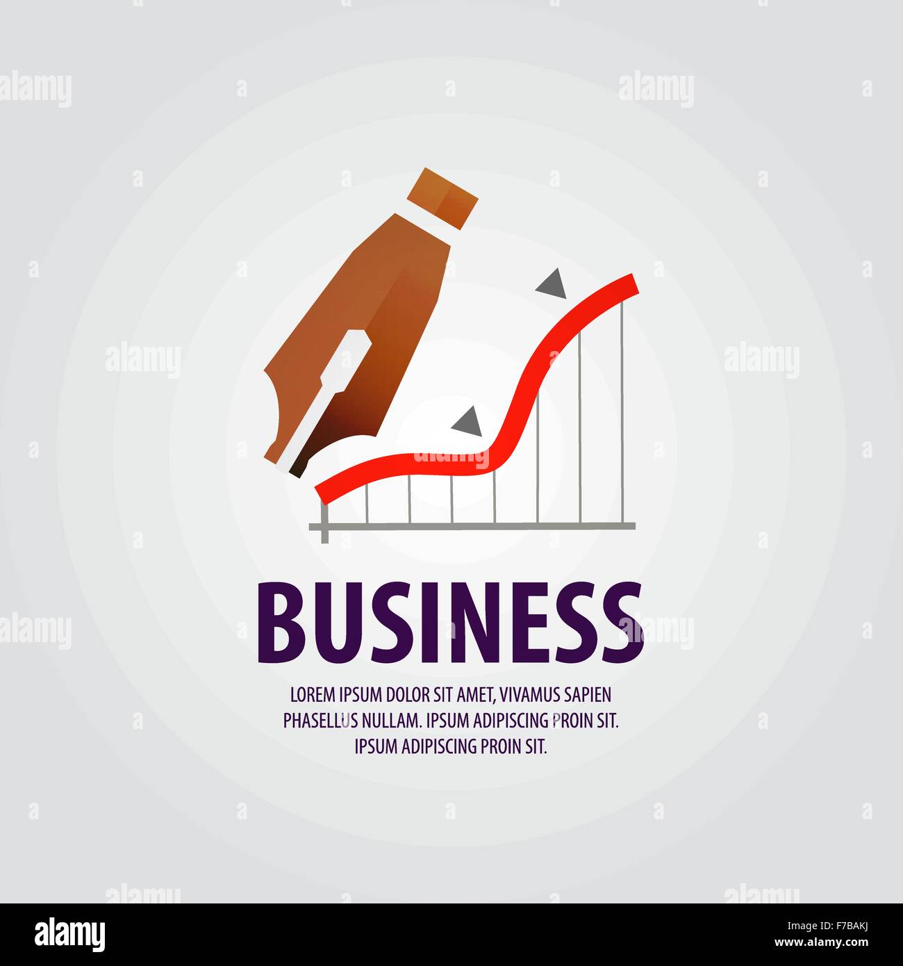 Geschäft Vektor-Logo-Design-Vorlage. Gewinn, Gewinn oder Banking-Symbol Stock Vektor