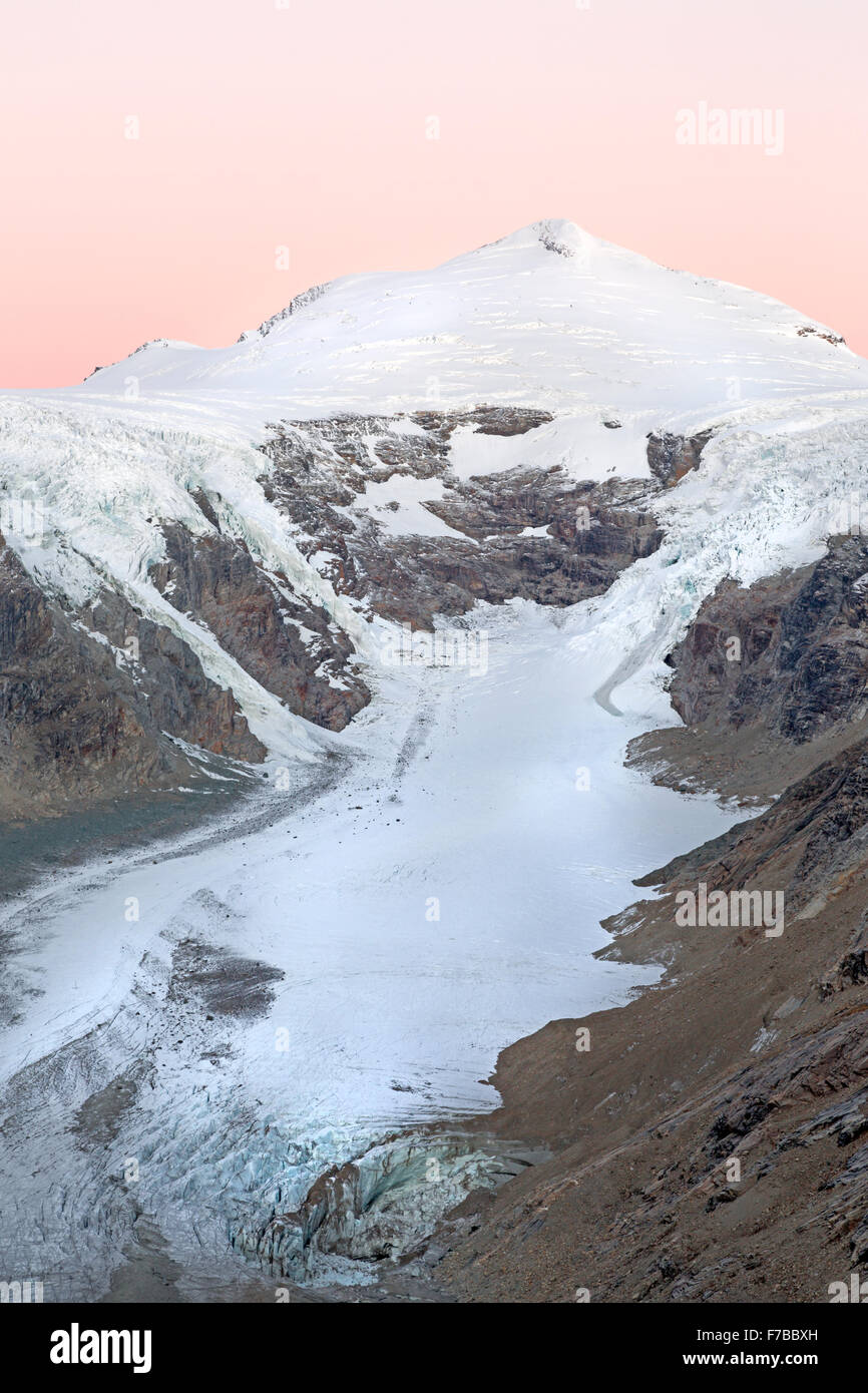 Pasterzengletscher, Großglockner Berg bei Sonnenaufgang, Kärnten, Austria, Europe Stockfoto