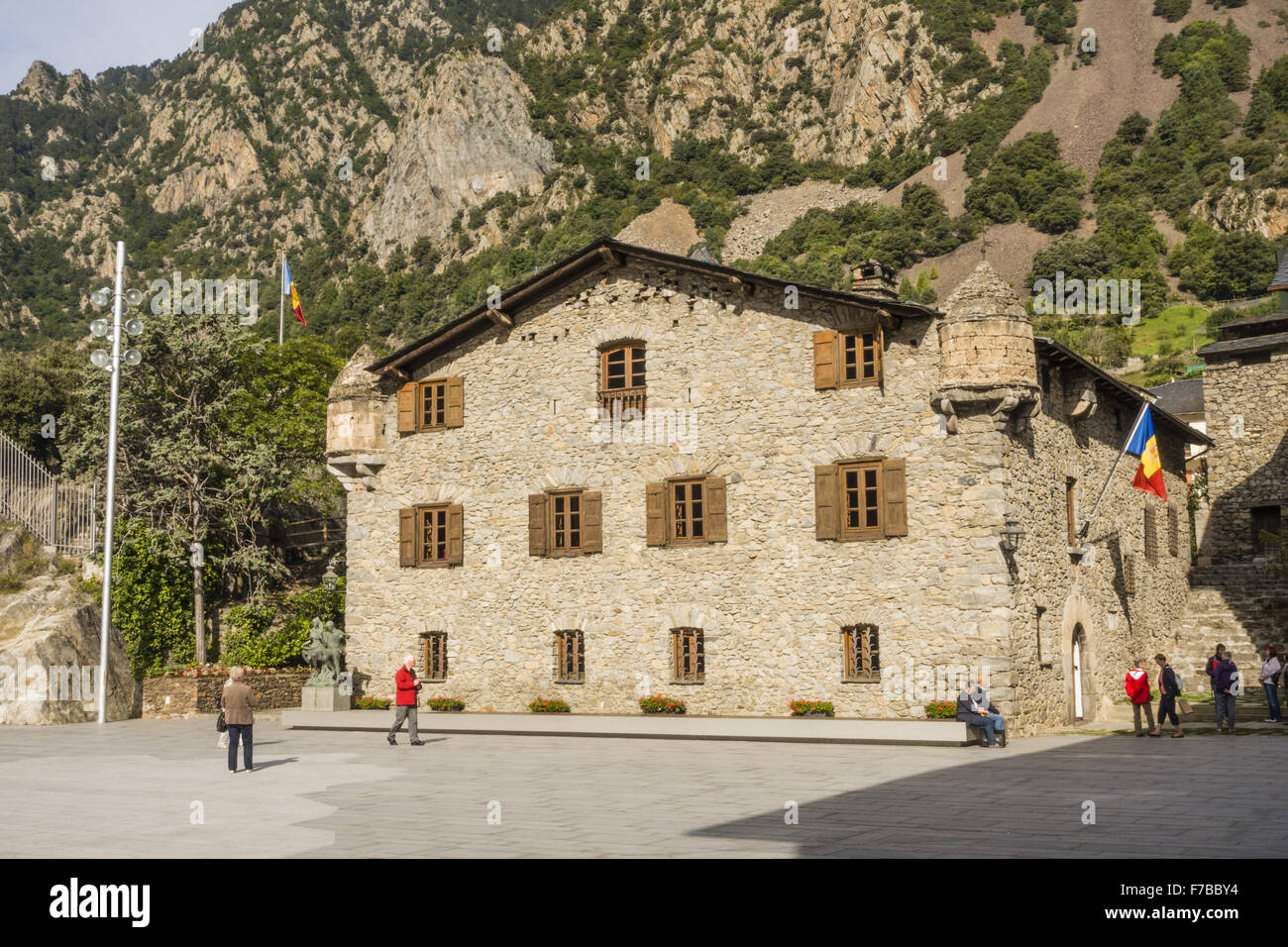 Casa De La Vall, alten Parlament, Andorra la Vella, Hauptstadt Andorra, Andorra Stockfoto
