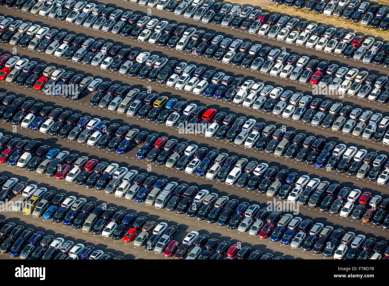 Auto Importeur Autohandel Grosser Parkplatz Autoverkauf