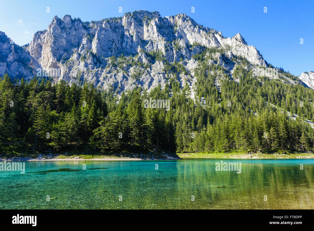 Tragoess, Grüner See, Grüner See, Österreich, Steiermark Stockfoto