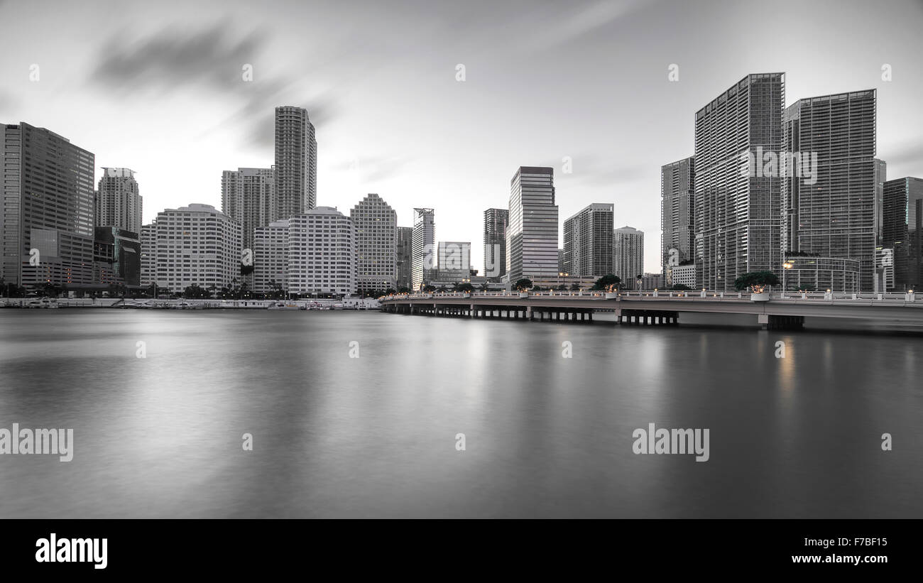 Brickell Skyline in Miami, Florida. Stockfoto