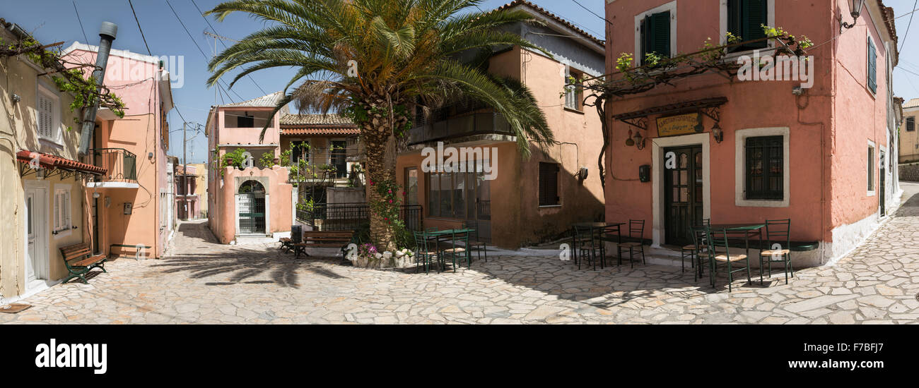 Malerischen griechischen Dorf von Sokraki, Korfu, Griechenland Stockfoto