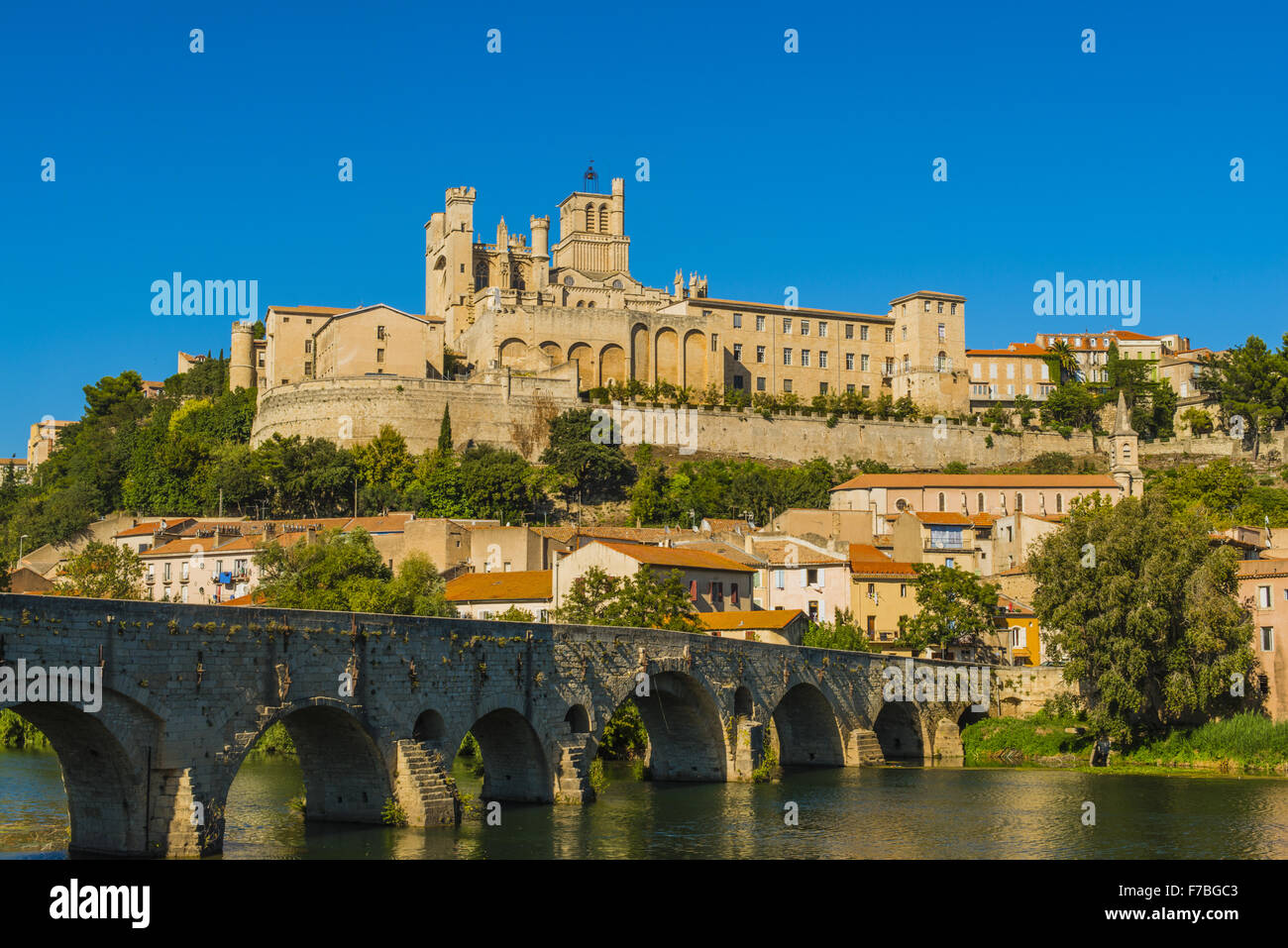 Kathedrale Saint-Nazaire, Beziers, Frankreich, Languedoc-Roussillon Stockfoto