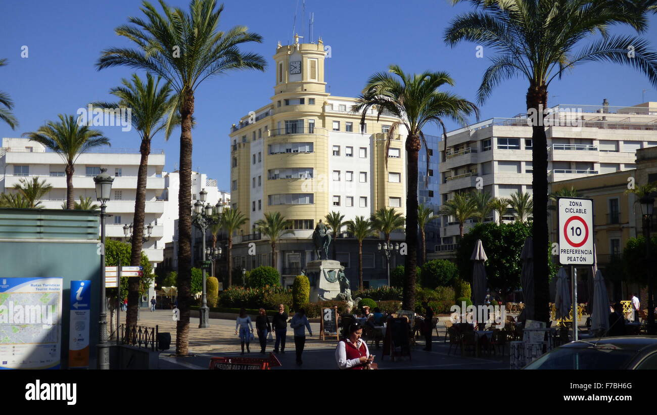 Jerez De La Frontera, Plaza del Arenal Stockfoto