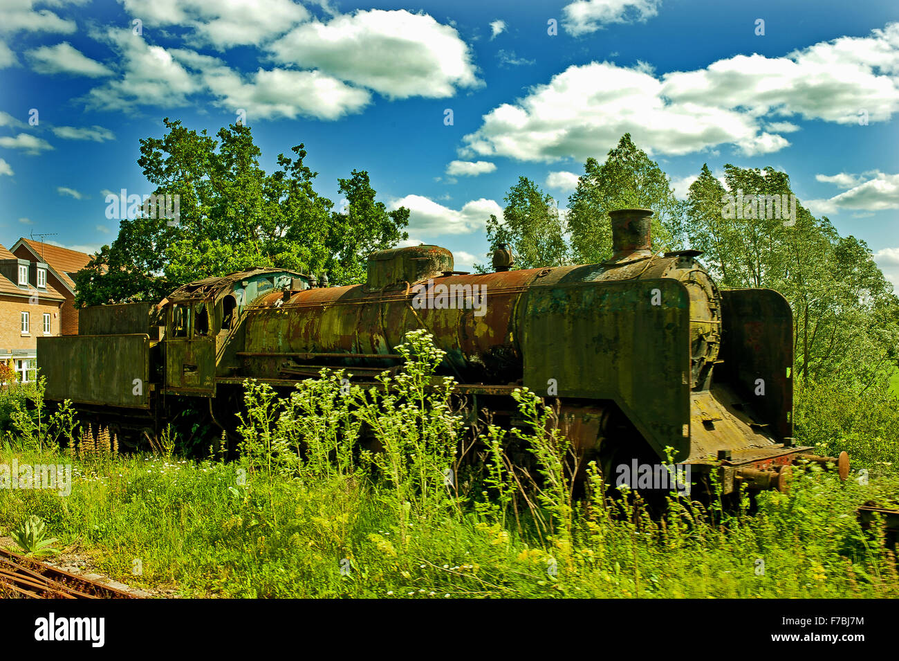 Verfallene Motor wegen Renovierungsarbeiten an Ongar Essex Stockfoto