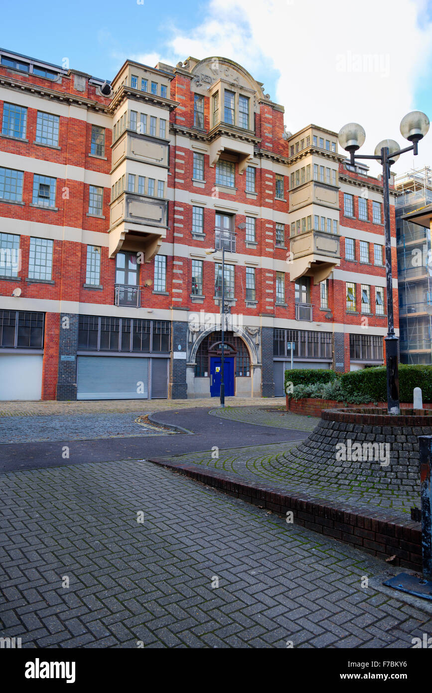 Altes Lagerhaus umgewandelt in Wohnungen, Redcliff Rücken, zentrale Bristol, UK Stockfoto