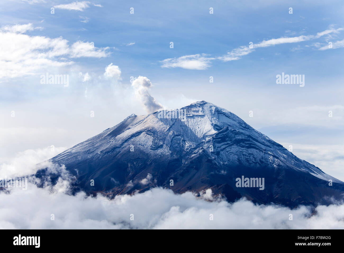 Vulkan Popocatepetl in Mexiko Stockfoto