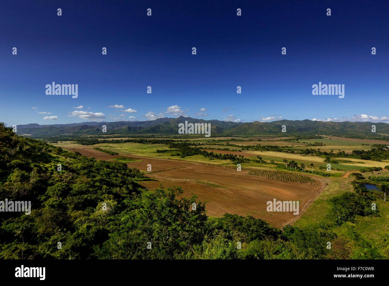 Mirador, Ausblick über das Tal Ingenios, Valle de Los Ingenios, Kuba, Sancti Spíritus, Kuba, Nord-Amerika Stockfoto