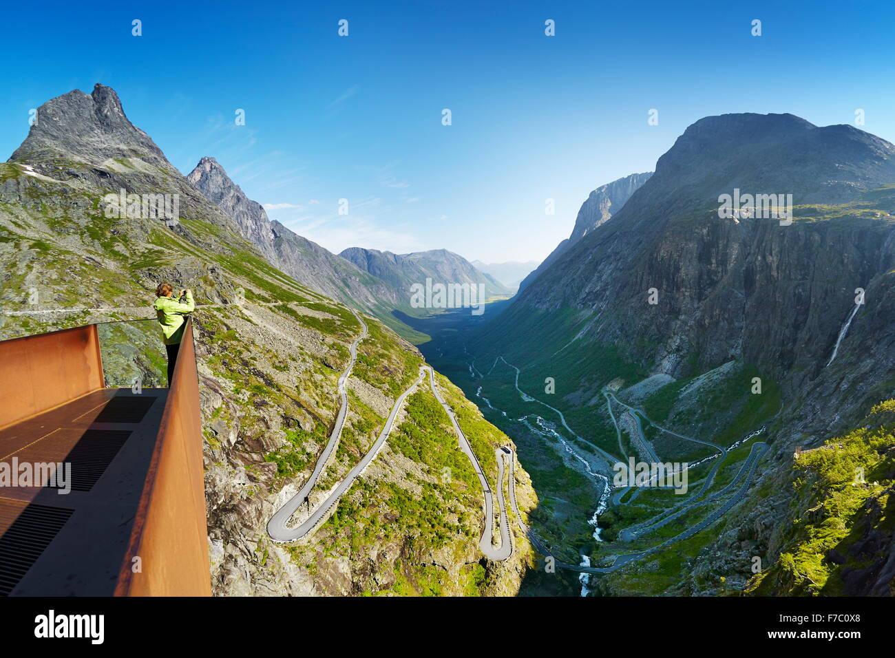 Trollstigen (Trolle Leiter oder Trolle Causeway), Norwegen Stockfoto