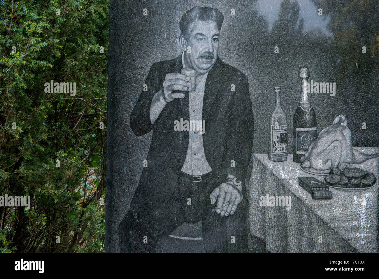 Grabstein von Mafia Chef, Chisinau Friedhof Stockfoto