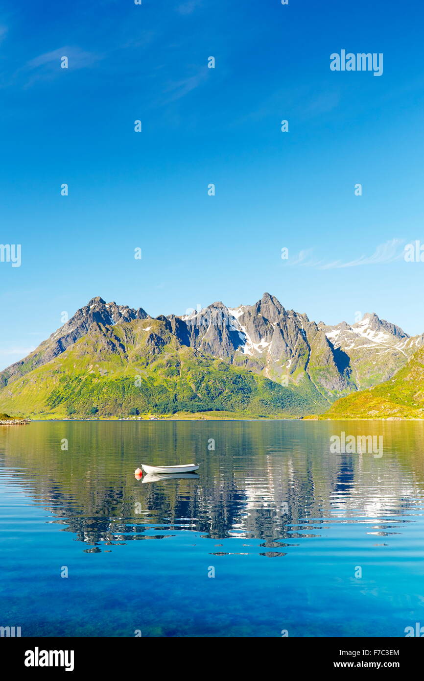 Austnesfjord, Lofoten Inseln, Norwegen Stockfoto