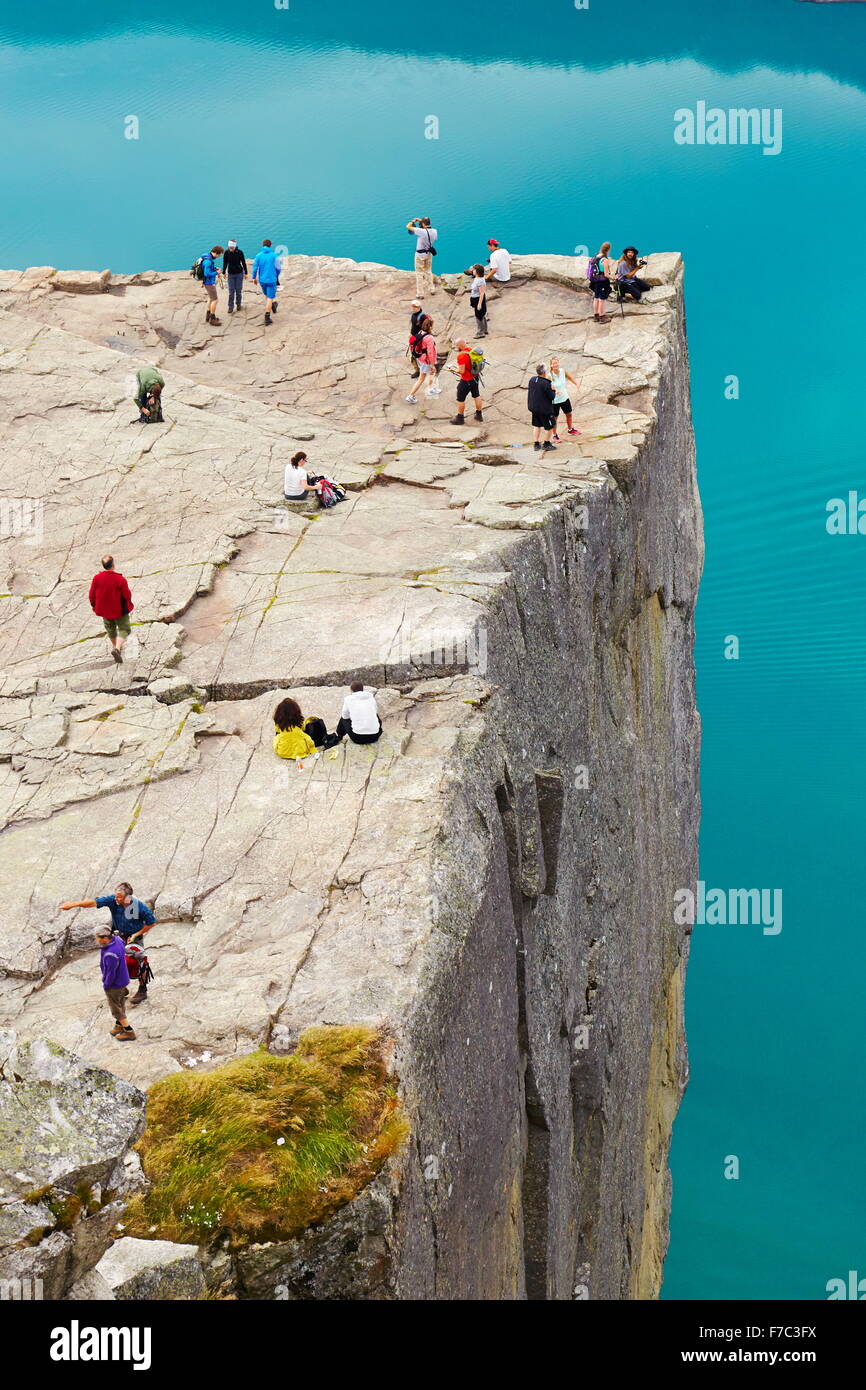 Preikestolen (Preikestolen), Lysefjord, Norwegen Stockfotografie - Alamy