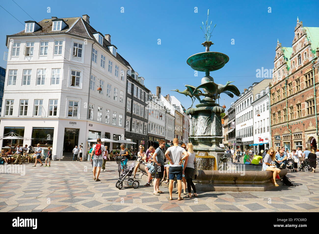 Torv Square, Strøget, Copenhagen City, Dänemark Stockfoto