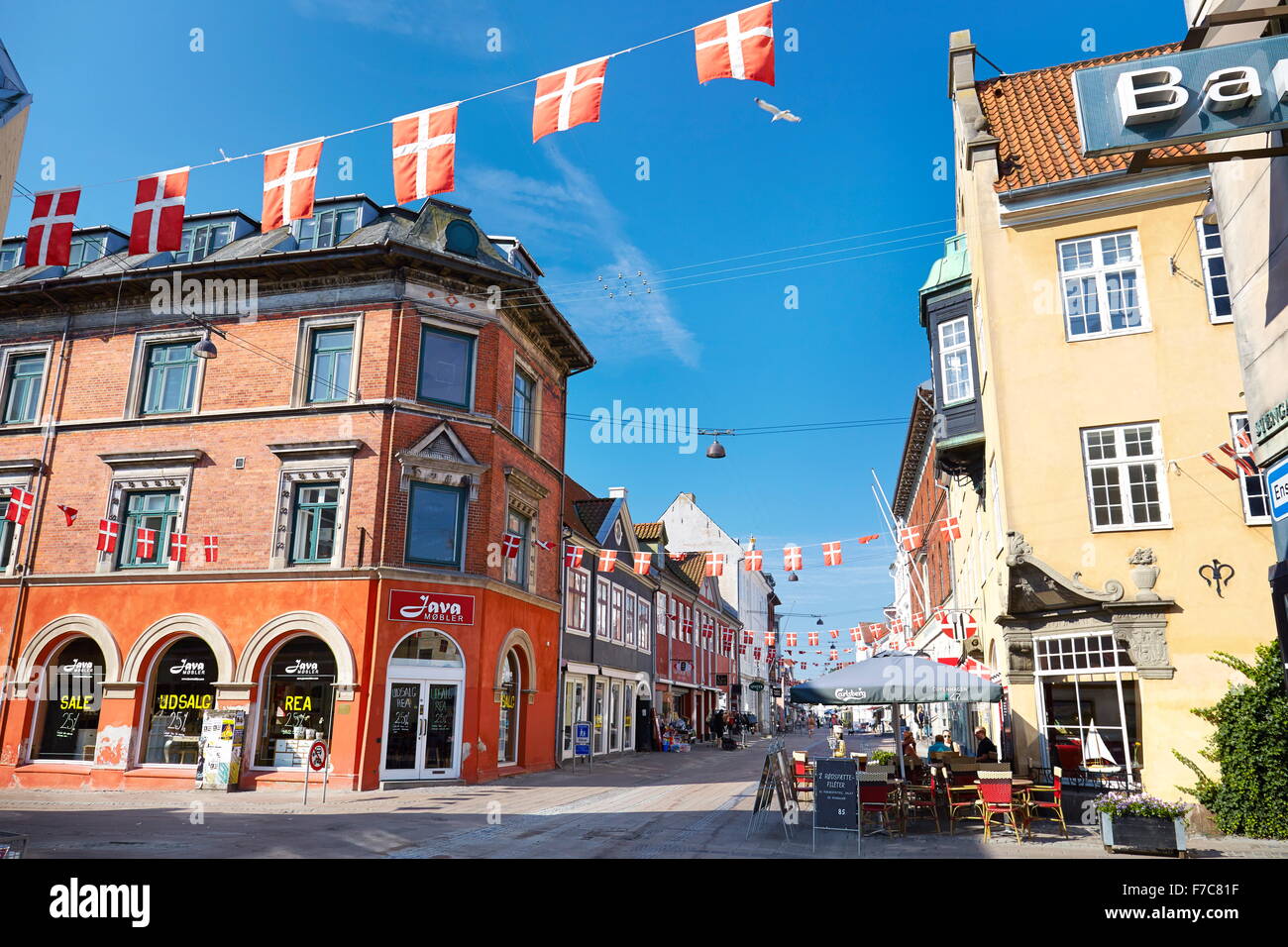 Altstadt in Helsingor City, Dänemark Stockfoto