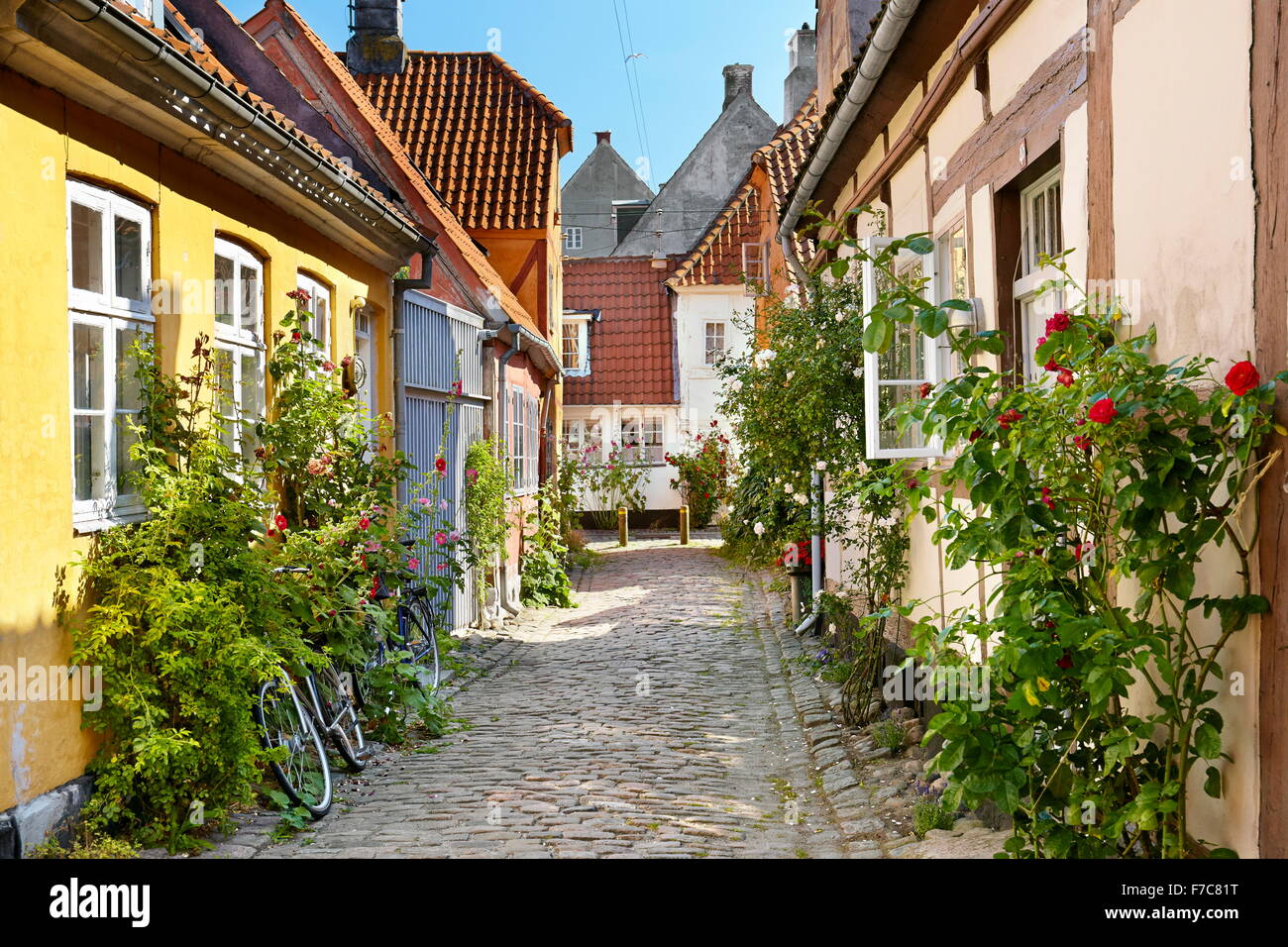 Altstadt in Helsingør, Dänemark Stockfoto