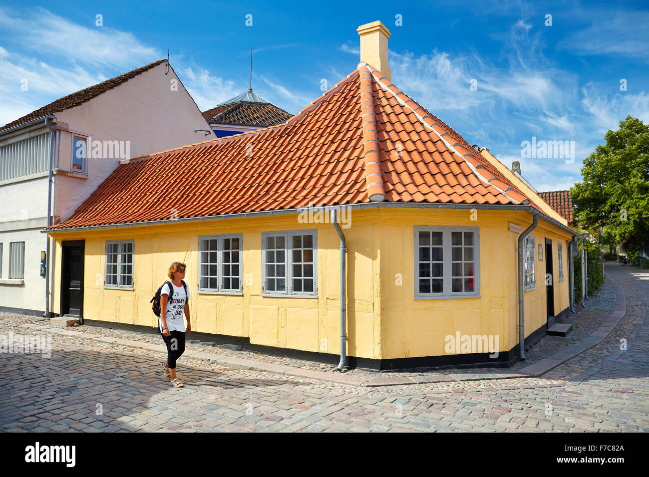 Hans Christian Andersens Haus in Odense, Dänemark Stockfoto