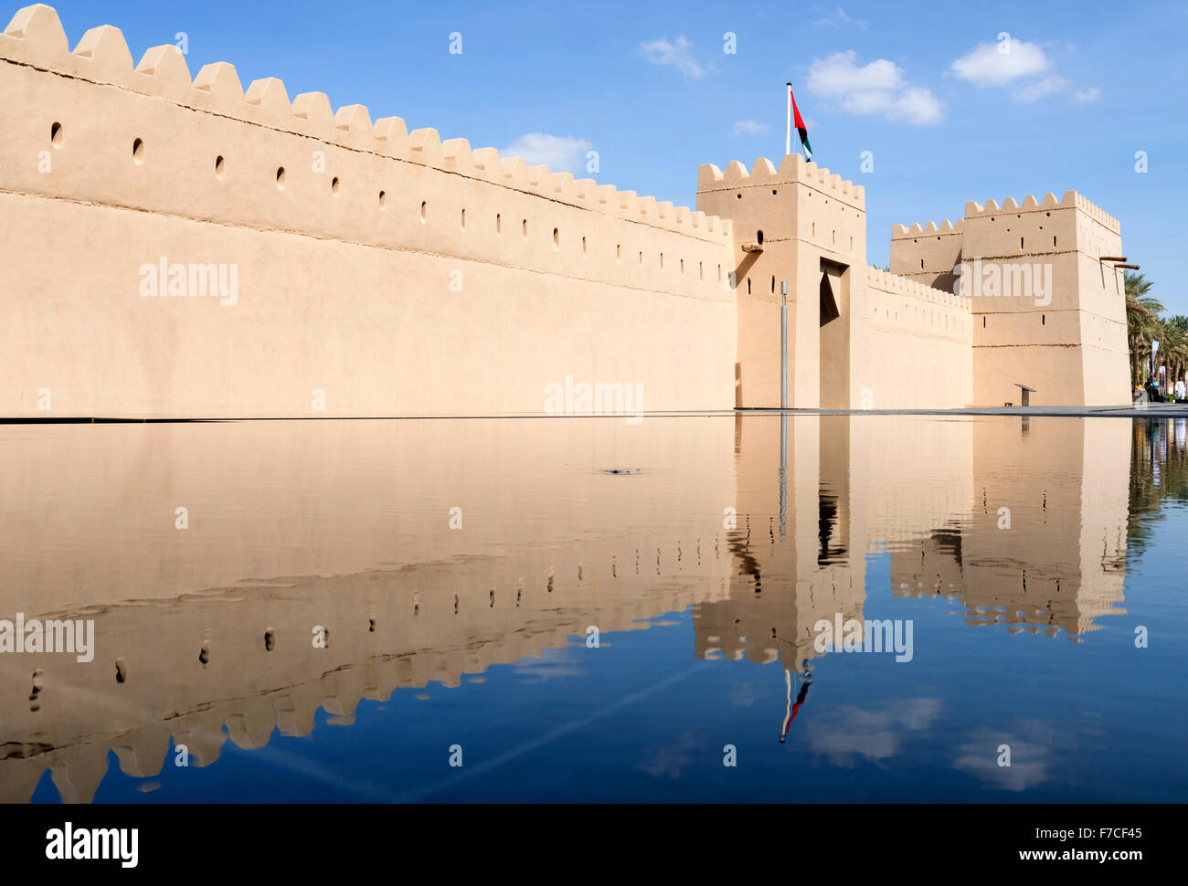 Außenansicht des neuen Museums am rekonstruierten Fort Qasr Al Muwaiji (Geburtsort von Scheich Khalifa bin Zayed Al Nahyan) in Al Ai Stockfoto