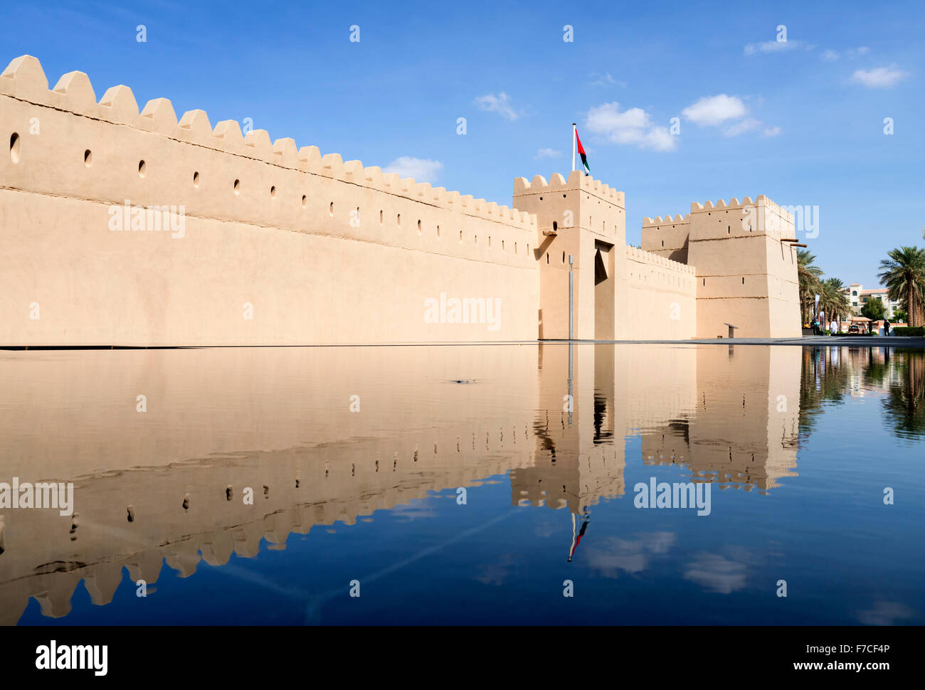 Außenansicht des neuen Museums am rekonstruierten Fort Qasr Al Muwaiji (Geburtsort von Scheich Khalifa bin Zayed Al Nahyan), Al Ain Stockfoto