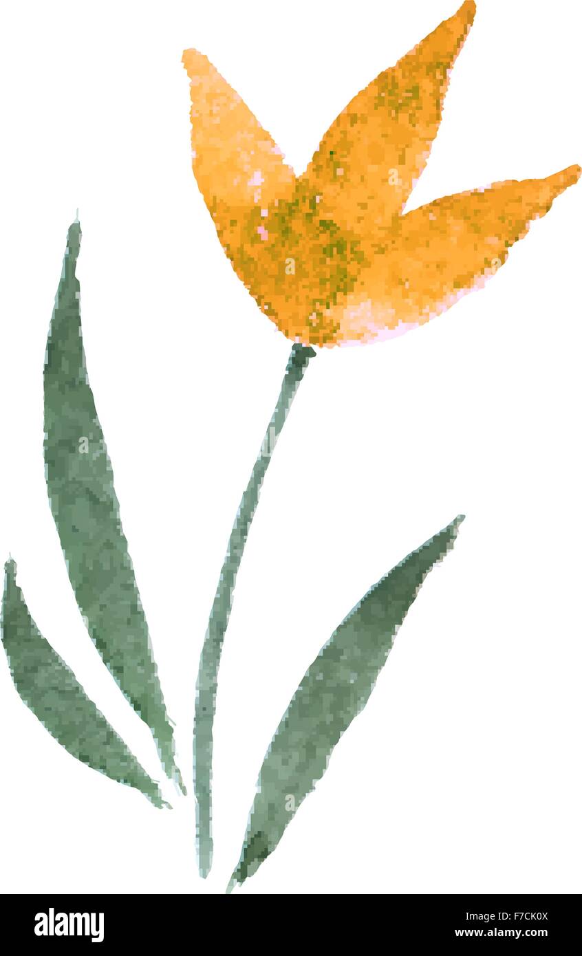 Blumen in Aquarell gemalt. Vektor-illustration Stock Vektor