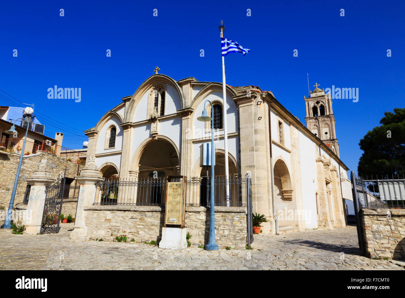 Kirche des Heiligen Kreuzes, Pano Lefkara, Troodos, Zypern. Stockfoto