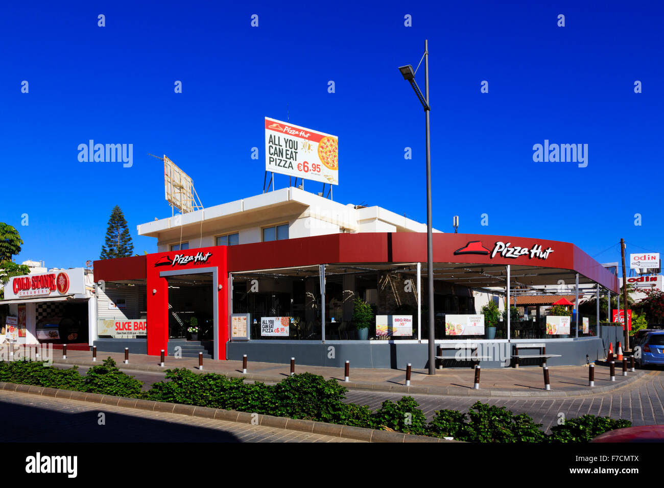 Pizza Hut, Ayia Napa, Zypern. Stockfoto