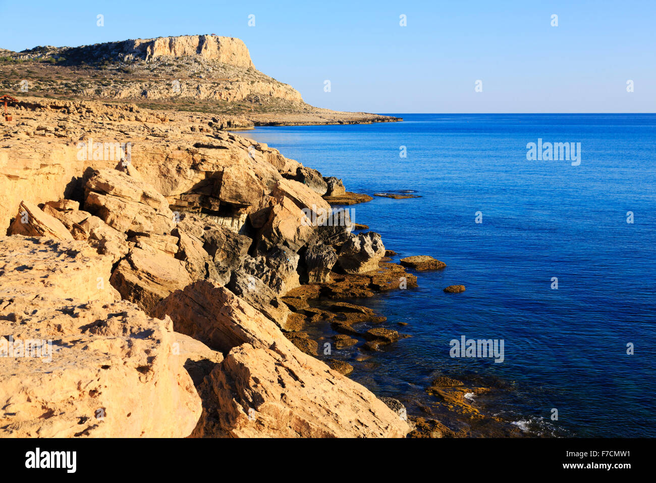Blick in Richtung Kap Grecko, Zypern. Stockfoto