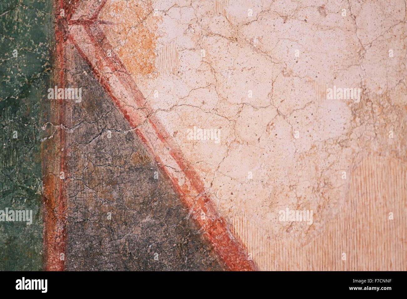Eines der bemalten Mauern wie ich die Masada Palast Struktur auf Tour war. Stockfoto