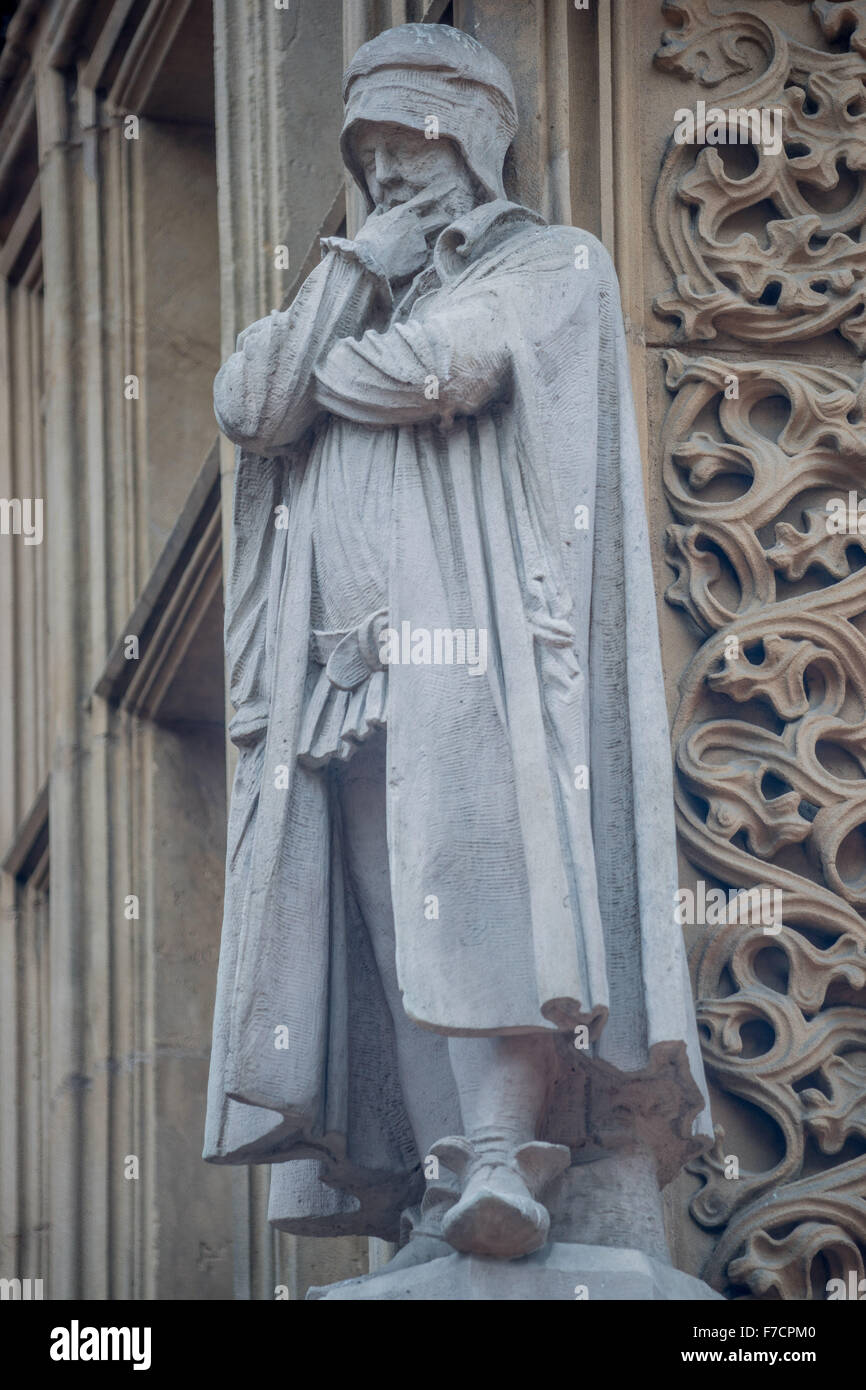 Die Bürger gotische Skulptur aus dem alten Rathaus Breslau Stockfoto