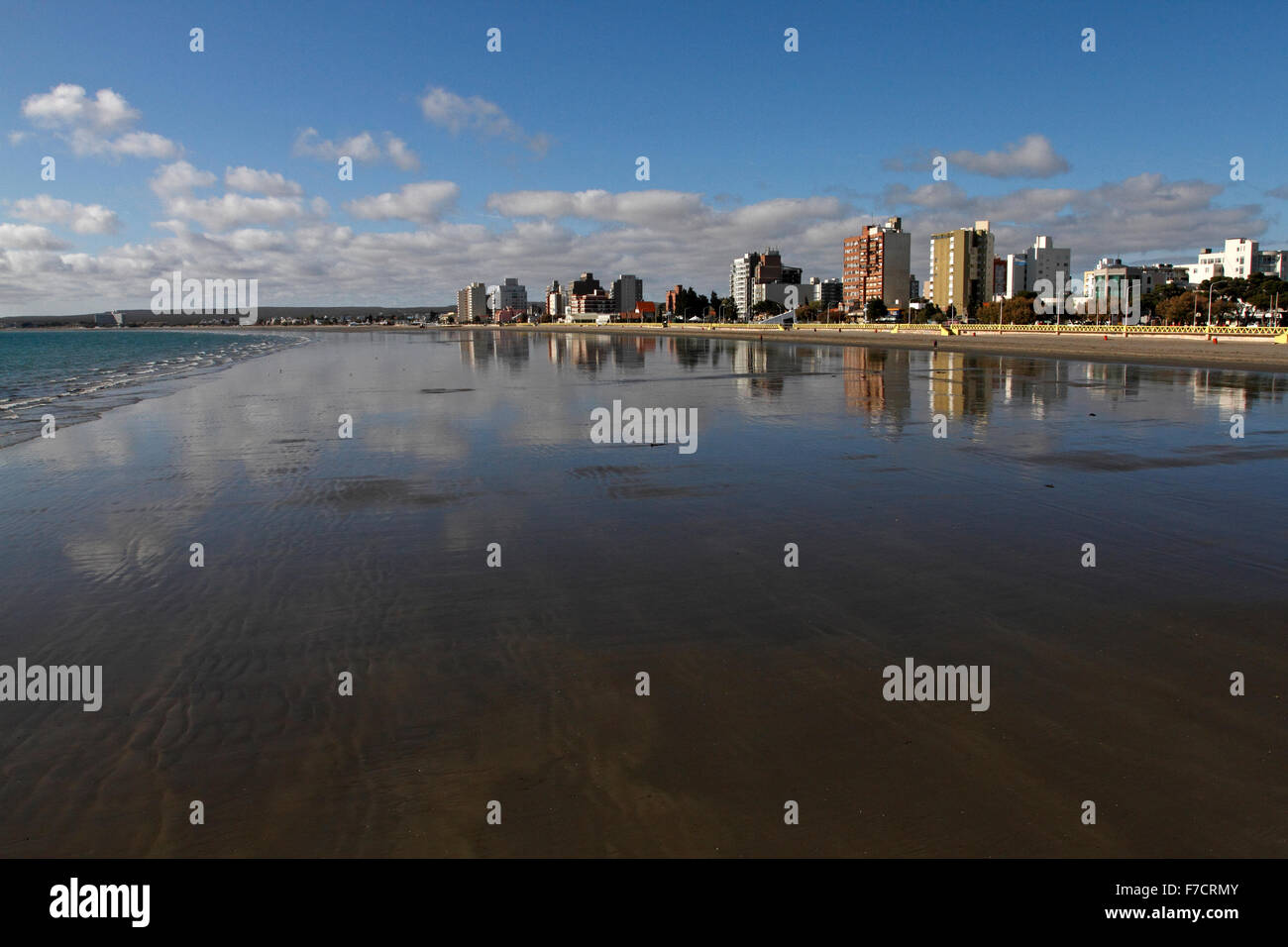 Puerto Madryn Beaach auf den Golfo Nuevo, Atlantik Patagonien Stockfoto