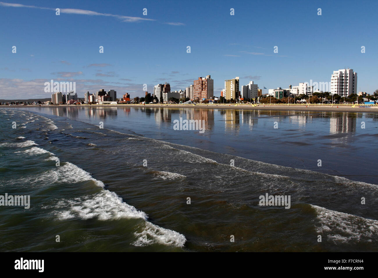 Puerto Madryn Beaach auf den Golfo Nuevo, Atlantik Patagonien Stockfoto