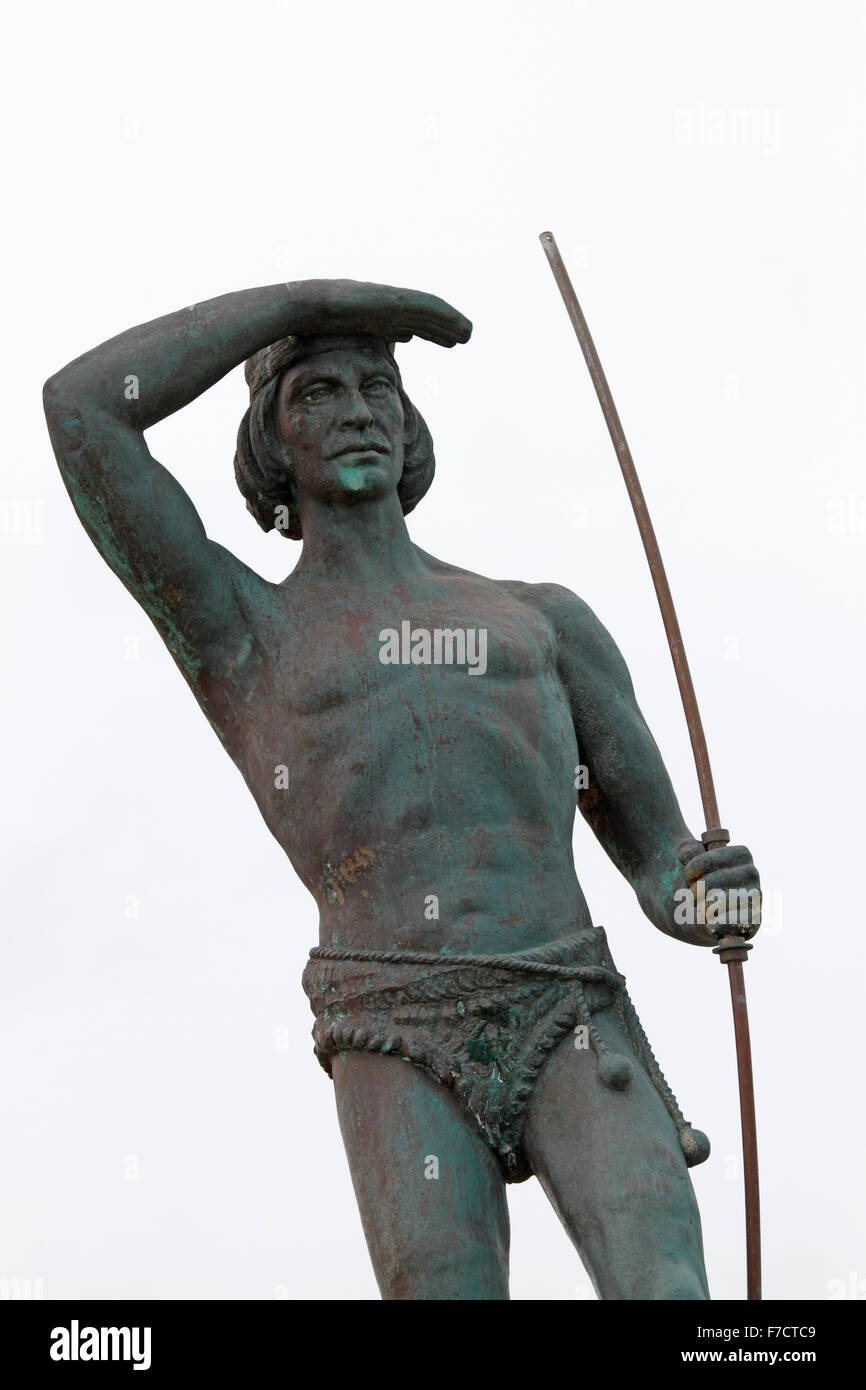 Denkmal zu Ehren Tehuelche-Indianer. Puerto Madryn Stockfoto