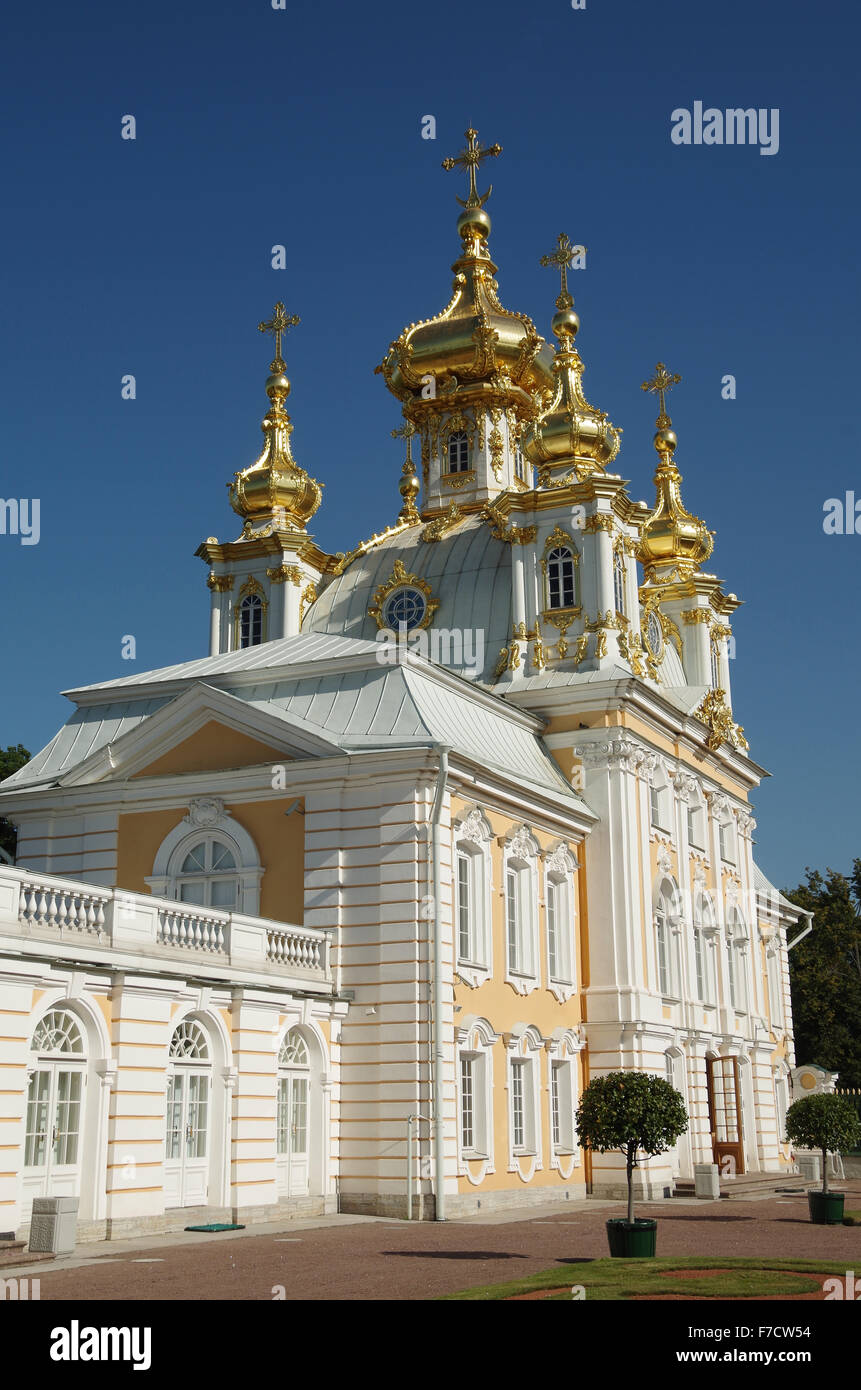 Kapelle Peterhof Kaiserpalast, nr St Petersburg Stockfoto