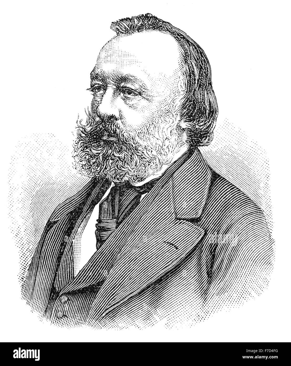 Gottfried Keller 1819-1890, Schweizer Dichter und Schriftsteller der deutschen Literatur Stockfoto