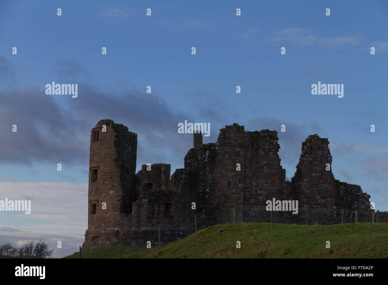 Die Ruinen von Brough Castle in Cumbria Stockfoto