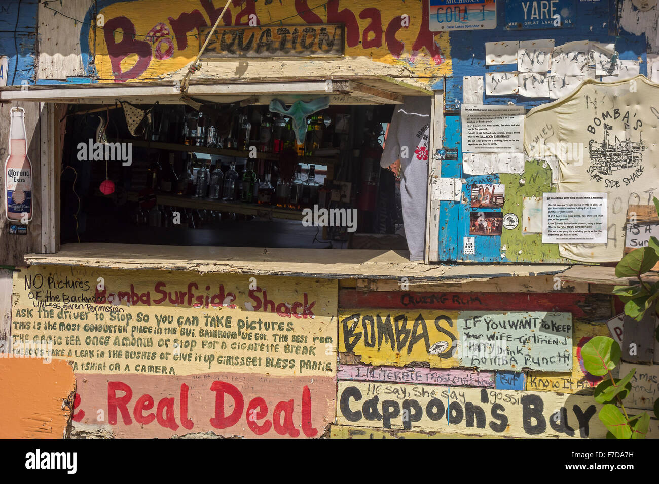 Bomba Full Moon Party Bar Tortola British Virgin Islands Stockfoto