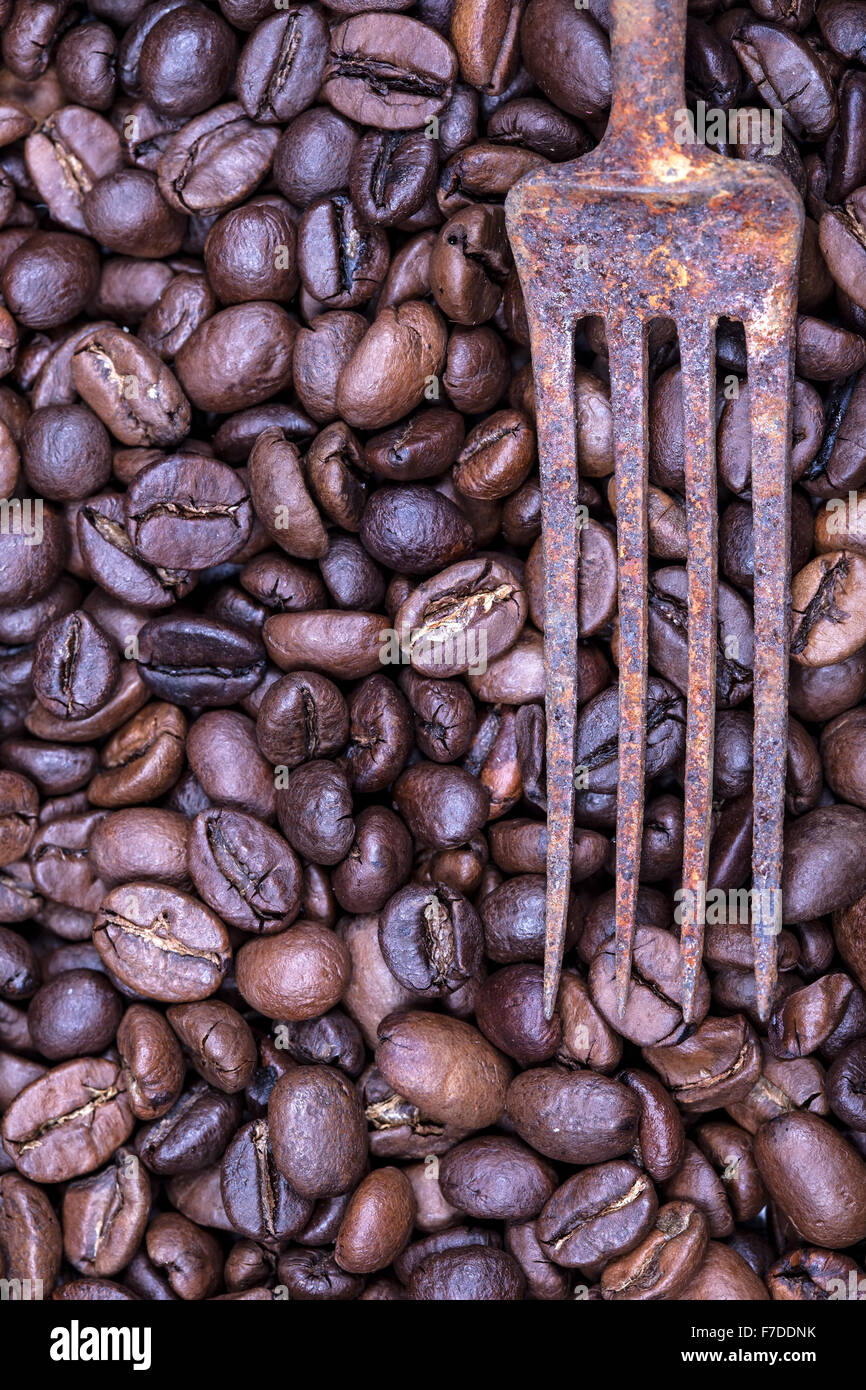 Kaffee Stillleben vertikale Hintergrund Stockfoto