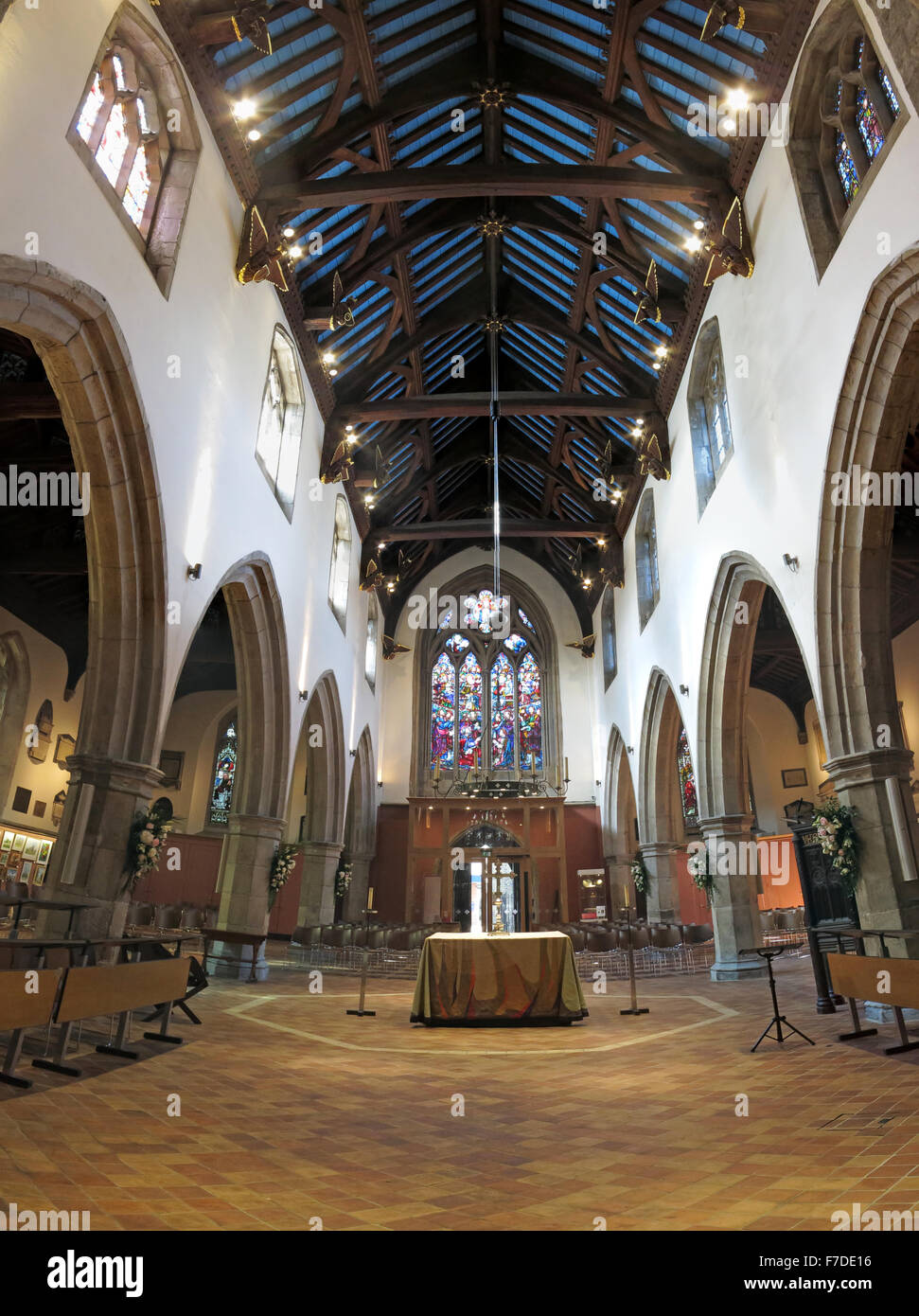 All Saints Church Interieur, Kingston Upon Thames, London, England, UK Stockfoto